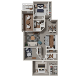 3 bedroom, 2 bath