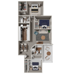 3 bedroom, 2 bath