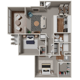 2 Bedroom , 2 bath