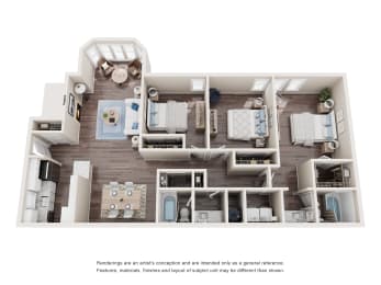 the outlook floor plan  1 bedroom 395 sq ft