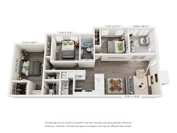The C4 floorplan at Station Heights in Alpharetta outside of Atlanta GA