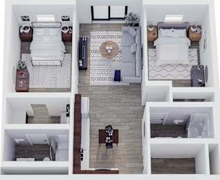 A series of images showing different rooms of a house.