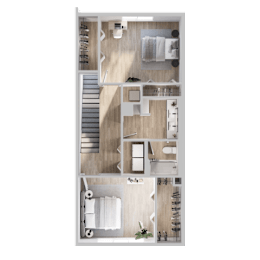  Floor Plan Two Bedroom (Townhome)