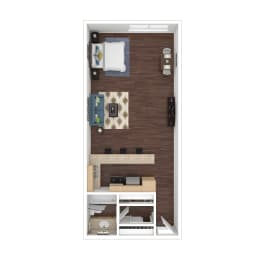 Studio Floor Plan  at Marina Harbor, California, 90292