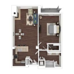 One-Bed Floor Plan at Marina Harbor, California, 90292
