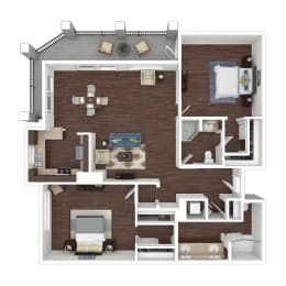 B4 Floor Plan  at Marina Harbor, Marina del Rey