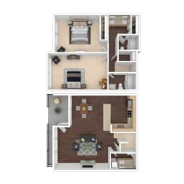 Townhome 2A Floor Plan at Marina Harbor, Marina del Rey, CA