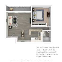 1 bed 1 bath at West Park Village, California