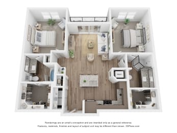 B2 Floor Plan at Aurora Watson Branch, Texas