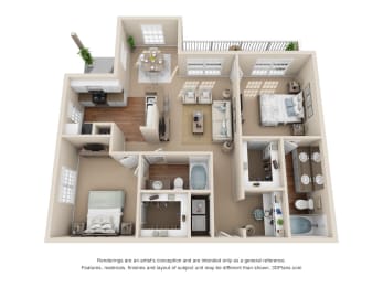 Sassafras 2bed 2bath 1153sqft at Stone Oak @ Parmer, Austin, Texas