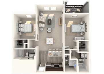 2 bed 2 bathSerenity - IV Floor Plan at The Oasis at Manatee River, Florida