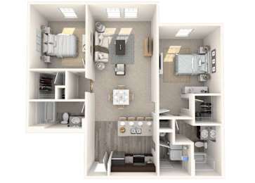 2 bed 2 bathMirage Floor Plan at The Oasis at Manatee River, Bradenton, FL, 34211