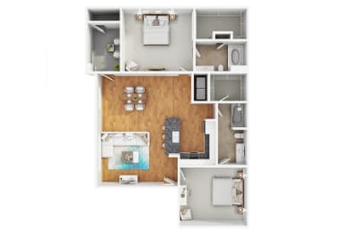 B2 Floor Plan at Level 25 at Oquendo by Picerne, Las Vegas, 89148
