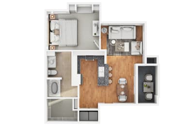 a floor plan of a home with a bedroom and a living room