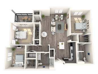 3 bed 2 bath Vista Floor Plan at The Oasis at Plymouth, Massachusetts