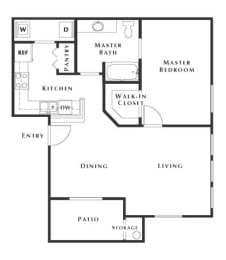 1 bed 1 bath floor plan A at The Belmont by Picerne, Nevada