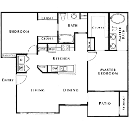 2 bed 2 bath floor plan A at The Summit by Picerne, Henderson, NV