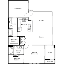 B2 Floor Plan at The Passage Apartments by Picerne, Nevada, 89014