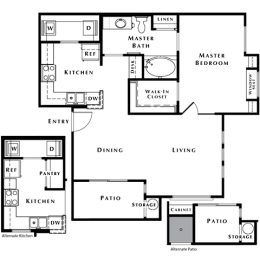 The Sanctuary Floor Plan at The Passage Apartments by Picerne, Henderson, NV