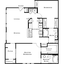 The Jewel Floor Plan at The Passage Apartments by Picerne, Henderson, Nevada