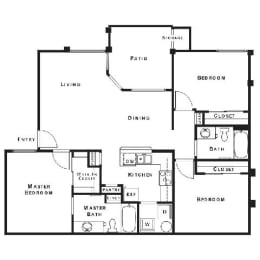 3 bed 2 bath floor plan at The Equestrian by Picerne, Nevada
