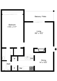 Floor Plan A9 at Davenport Apartments in Dallas, TX
