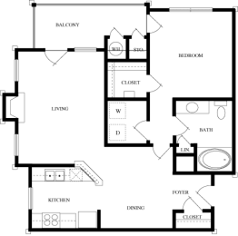 A2 2D Floorplan at Wellington Ridge in Lawrenceville, GA