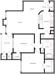 B1 2D Floorplan at Wellington Ridge in Lawrenceville, GA