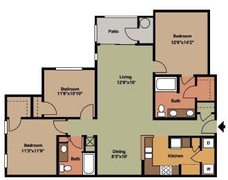 The O'Connor (Traditional) Floorplan at Ultris Courthouse Square