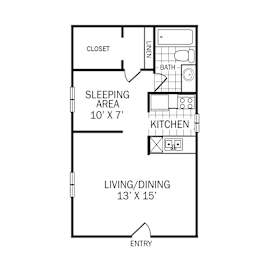 A1 floor plan in Rock Creek in Dallas, TX