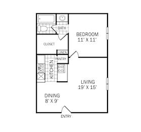A2 floor plan in Rock Creek in Dallas, TX