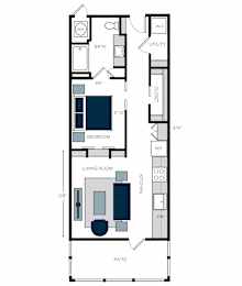 A, 1Bed/1Bath, 720 sq. ft. at the Alastair at Aria Village Apartments in Sandy Springs, GA