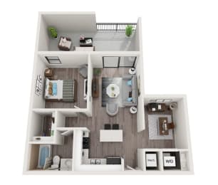 A10D Floor Plan at Alameda West, Miami