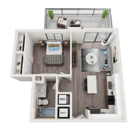 A2 Floor Plan at Alameda West, Miami, Florida