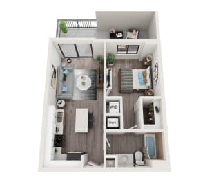 A3 Floor Plan at Alameda West, Miami