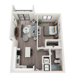 A6 Floor Plan at Alameda West, Miami, FL, 33144