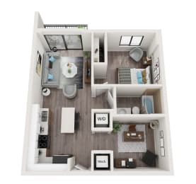 A8D Floor Plan at Alameda West, Miami, 33144