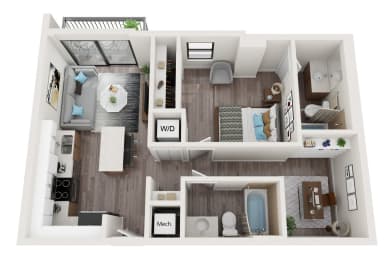 A9D Floor Plan at Alameda West, Miami, Florida