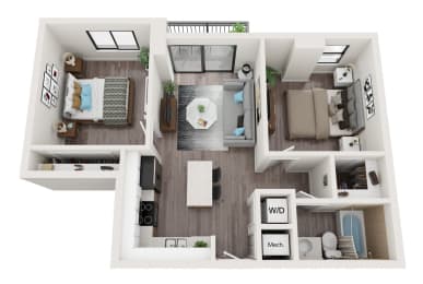 B1 Floor Plan at Alameda West, Miami, FL
