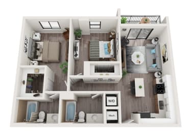 B10 Floor Plan at Alameda West, Miami, Florida