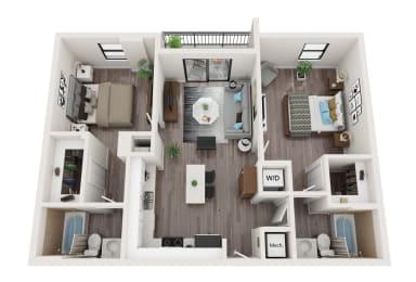 B11 Floor Plan at Alameda West, Miami