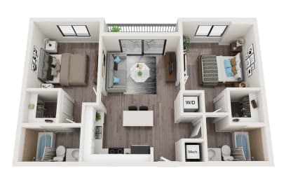 B3 Floor Plan at Alameda West, Miami, Florida