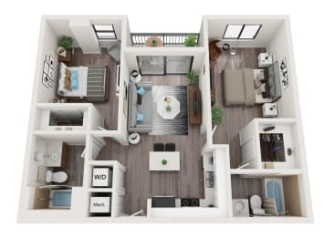 B6 Floor Plan at Alameda West, Florida, 33144