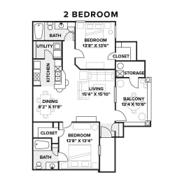  Floor Plan 2 Bedroom Regular