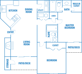 B1 2D floorplan Blue