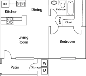 Floor Plan B at Cypress Creek Crossing Apartment Homes in Houston, Texas, TX
