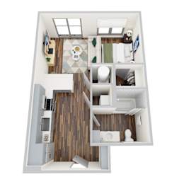 S3, Studio/1Bath, 553 sq. ft. at the Epoch on Eagle Apartments in Denton, TX