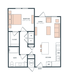 A3 floor plan at Era Apartment in Denton, TX