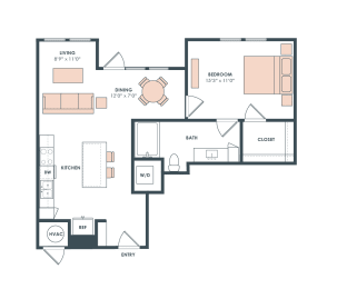 A5 floor plan at Era Apartment in Denton, TX