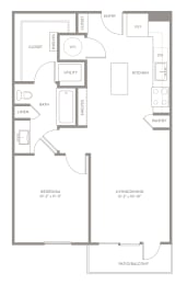 A2 floor plan of Knox Heights in Dallas, TX
